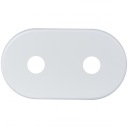 Двойная маскировочная розетка Fi16 50 мм белая