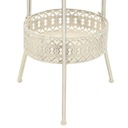 vidaXL Okrúhly bistro stolík, vintage štýl, kovový, 40x70 cm, biely Výška nábytku 1 cm