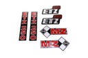 НАКЛЕЙКА MZ ETZ 250 БОЛЬШАЯ КРАСНАЯ