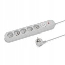 РАЗЪЕМ ПИТАНИЯ 5 РОЗЕТОК 1,5 М СЕРЫЙ