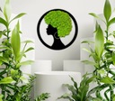 Obraz z machu hlava afro darček prírodná dekorácia mach chrobák 40cm Výška produktu 40 cm
