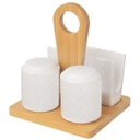 БАМБУКОВАЯ ПОДСТАВКА ДЛЯ НАБОРА САЛФЕТОК ПЕРЕЧНАЯ СОЛЬ