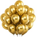 БОЛЬШИЕ блестящие шары металлик GLOSSY chrome GOLD для гирлянд, 50 шт.