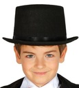 ЧЕРНАЯ КЛАССИЧЕСКАЯ ДЕТСКАЯ ФАЛЬТОВАЯ ШАПКА-ЦИЛИНДР