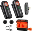 Беспроводной микрофон Hohem Lavalier Mic-01 (2 TX + 1 RX) Black Lightning