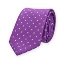 Фиолетовый галстук в белый горошек Lancerto M.606