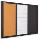 Доска магнитная, пробковая, меловая COMBI 60x40