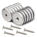 5x UCHWYT MAGNETYCZNY OBUDOWA STALOWA WKRĘT D25 mm