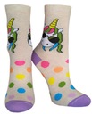 ДЕТСКИЕ НОСКИ С РАЗНОКРАСНЫМ ЕДИНОРОГОМ KREBO 27-30