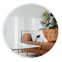 КРУГЛОЕ БЕЛОЕ ЗЕРКАЛО С РАМКОЙ ДЛЯ ВАННОЙ 90 СМ ЛОФТ