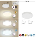 Vonkajší plafond moderný LED biely okrúhly 17 cm variabilná farba Rabalux Druh vlákna vstavaný LED zdroj