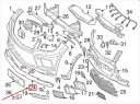 MERCEDES-BENZ GL X166 INFÉRIEURE ARGENTÉE MOULURE PARE-CHOCS AVANT A1668857825photo 9