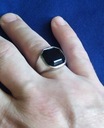 Перстень-печатка с черным квадратным глазком