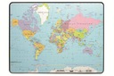 Настольный коврик с картой мира, 530x400 мм, прочный
