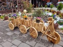 Rower z wozem z drewna Typ mała architektura dekoracyjna