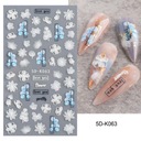 5D акриловые наклейки с цветами, принадлежности для дизайна ногтей