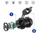 DISPOSITIVO DE CARGA MOTOCICLETA 2 USB RANURA ENCENDEDOR QC 