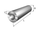 Trubka ocelová trubka 60 63 x 12 63 x 12 mm, délka 300 mm Značka ThyssenKrupp