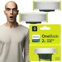 2 ЛЕЗВИЯ PHILIPS OneBlade QP430/50, ОРИГИНАЛЬНЫЕ НАСАДКИ ДЛЯ ЗАМЕНЫ ОДНОГО ЛЕЗВИЯ