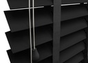 Черные деревянные жалюзи 50 мм 260x40