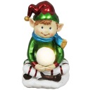 РОЖДЕСТВЕНСКАЯ ФИГУРКА ЭЛЬФА СО СВЕТОДИОДНЫМ ШАРОМ