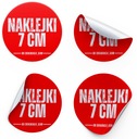 NAKLEJKI WŁASNE LOGO REKLAMOWE PROMOCYJNE OKRĄGŁE 7CM WLEPKI 96 sztuk