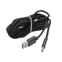Кабель USB type C для зарядки PS5 Pad PlayStation 5, плетеный, 3м, черный