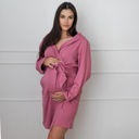 Pohodlný župan pre mamičku do nemocnice na pôrod univerzálna kapucňa ružová Kód výrobcu SKU0134