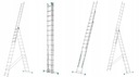Алюминиевая лестница 3х14 многофункциональная STRONG 9,90 м универсальная DURABLE