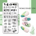 NICOLE DIARY - Blaszka do Stempli - ND-254 - LIŚCIE KWIATY