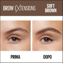 Pomáda na obočie 03 Soft Brown Brow Extensions Fiber Pomáda Crayon Značka Maybelline