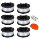 SZPULA WYMIENNA ŻYŁKA 6SZT DO BLACK&DECKER +OSŁONY