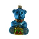 Karácsonyfadísz Kék maci dobbal