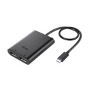 Переходник USB-C на 2 DisplayPort Kombat Thunderbolt 3