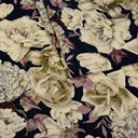 МАТЕРИАЛ ОБИВОЧНОЙ ТКАНИ FLORES FLOWERS ЧЕРНЫЙ