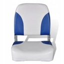 vidaXL Składany fotel na łódź, biało-niebieski z poduszką, 56x43x48 cm Marka VidaXL