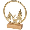 Статуэтка ЗИМНЕЕ УКРАШЕНИЕ РОЖДЕСТВЕНСКАЯ СЦЕНА ЗОЛОТАЯ