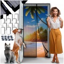 МОСКИТНАЯ СЕТКА ДЛЯ БАЛКОННЫХ ДВЕРЕЙ, СИЛЬНАЯ МАГНИТНАЯ, С МАГНИТОМ 210х100