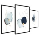 ПОСТЕРЫ АБСТРАКТ синий минимализм без рамок