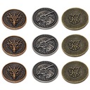 НАБОР ДРАКОНЫ ИЗ 9 МЕТАЛЛИЧЕСКИХ МОНЕТ РПГ