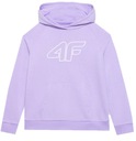 Zestaw sportowy dziewczęcy 4F dres bluza i legginsy fiolet 134 Kolor fioletowy