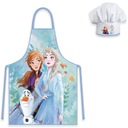 Detská zástera + čiapka šéfa Frozen Anna Elsa Olaf Disney modrá Stav balenia originálne