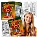 Осенняя раскраска для взрослых 50 иллюстраций против