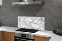 Кухонная стеклянная панель Каменная мраморная стена 125х50