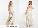 DESIGN Комбинезон из бежевого атласа для беременных M