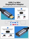 Kábel JSAUX 0,2 m USB-C do MINI DISPLAYPORT Kód výrobcu USBCDP