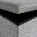 Skladacia látková taburetka DIEGO šedá veľkosť XL Farba čalúnenia odtiene sivej