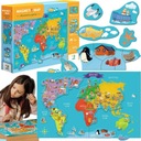 НАБОР МАГНИТОВ МАГНИТНЫЙ «КАРТА МИРА» 145 ЭЛЕМЕНТОВ ИЗ ДОСОК