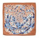 Карамельно-синий нагрудный платок с геометрическим узором