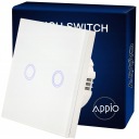 ДВОЙНОЙ СВЕТОДИОДНЫЙ СТЕКЛЯННЫЙ СЕНСОРНЫЙ ПЕРЕКЛЮЧАТЕЛЬ